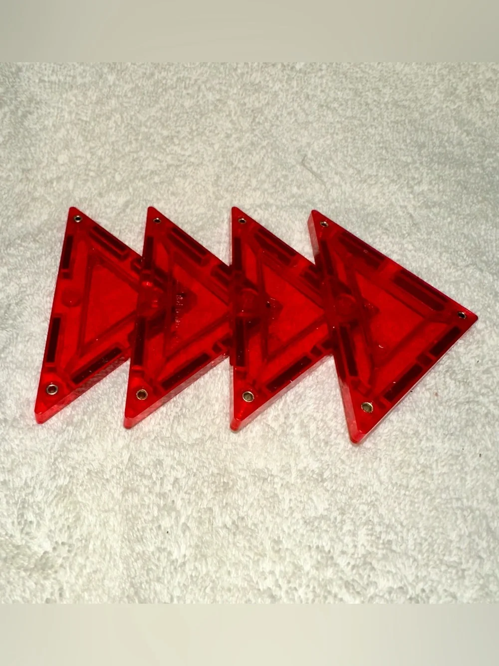 Cra-Z-Art Magnetic Tiles 29 Pc Replacement Lot Castle Pieces Triangles Squares